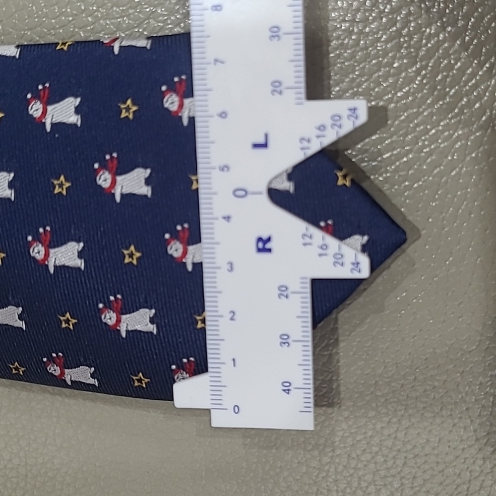 NWT Tommy Hilfiger Men's Snowmen Silk Blend Holiday 3" Tie, Navy - Picture 4 of 8